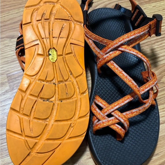 Chaco Orange and Black Women's Sandals - Picture 3 of 4